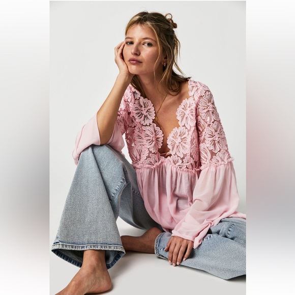 Free People Magdalene Crochet Tunic NWOT - Picture 1 of 6